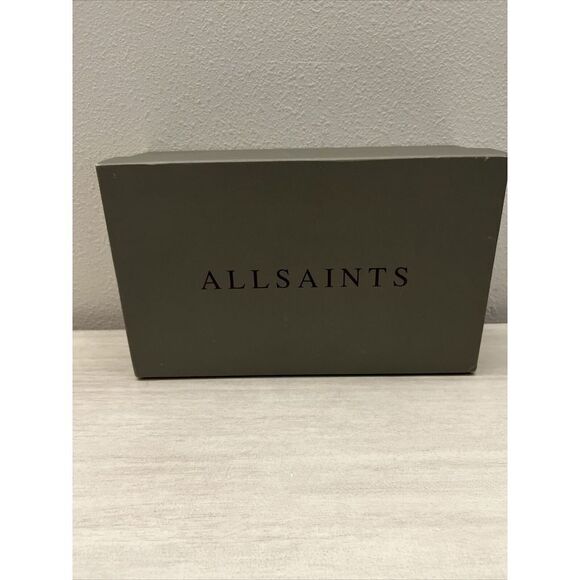 All Saints Men's Sz 12 US/45 EU Jonah Strap Black Leather Shoes - Picture 9 of 9